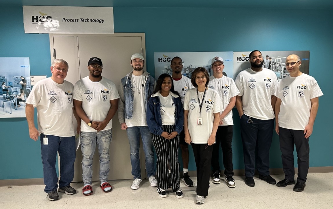 An HCC Global Energy Center of Excellence (COE) student process technology team qualified and will compete in the final round of the NAPTA Troubleshooting Skills Championship Competition against teams from across the country on April 21 - 22.