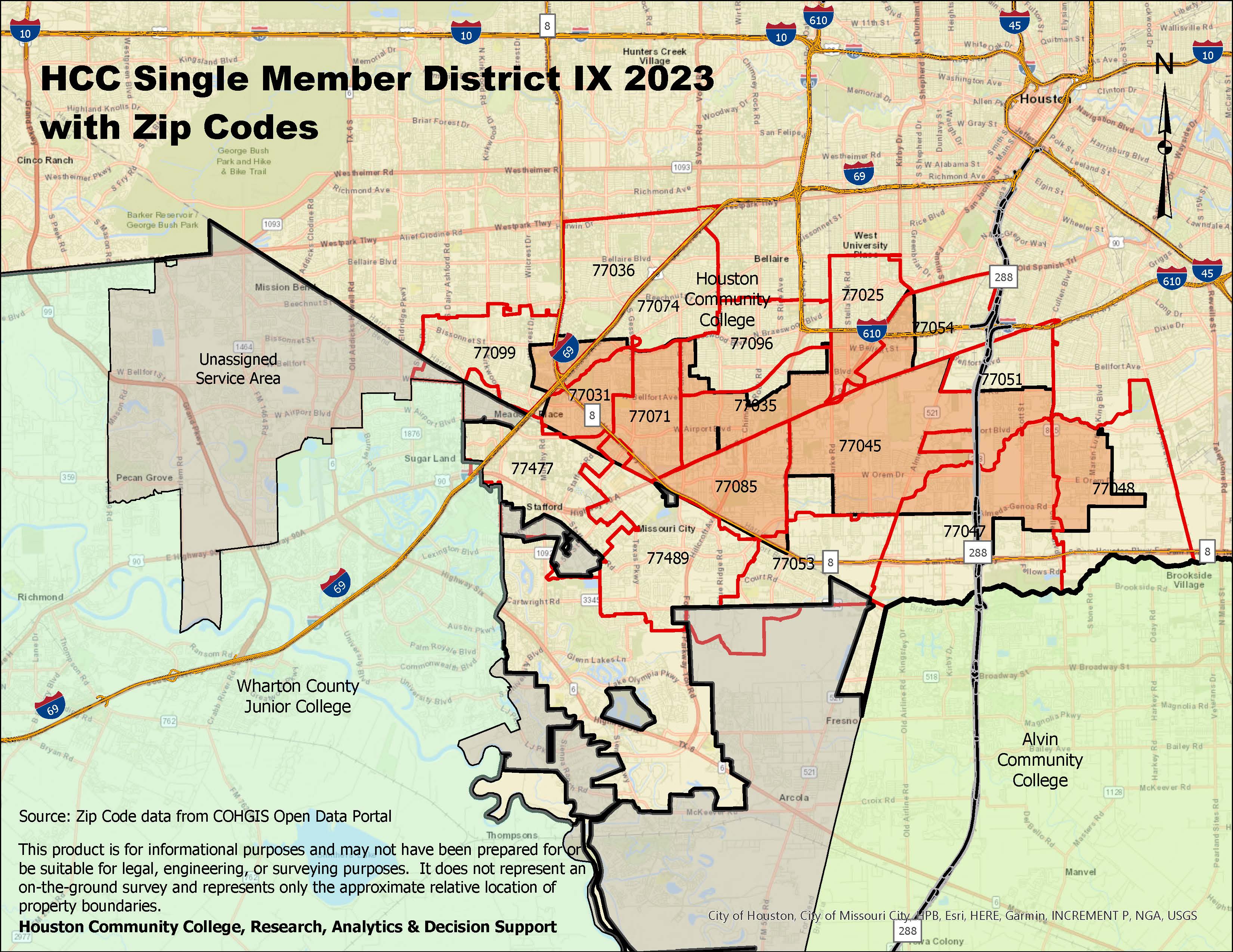 Single Member District IX with Zip Codes